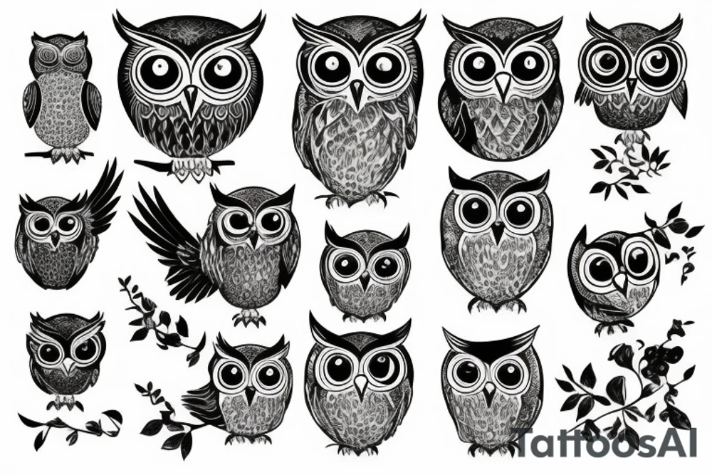 Owls tattoo idea