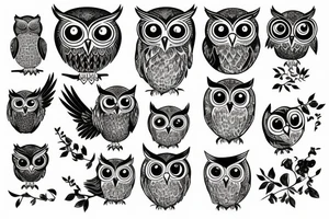 Owls tattoo idea