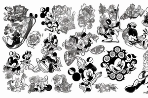 Postacie z bajek disney tattoo idea