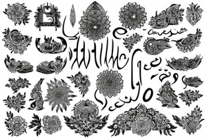 create a tatoo with this words:
زن زندگی آزادی tattoo idea