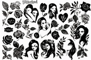 create a tatoo with this words:
Woman Life Freedom tattoo idea