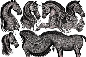 rearing horse indian tattoo idea