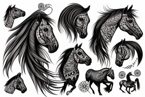 rearing horse indian tattoo idea