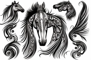 rearing horse diring indian tattoo idea