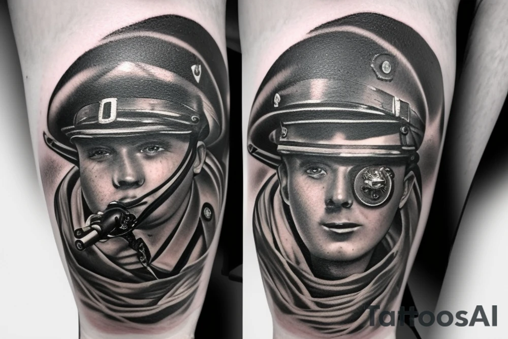 Marine throwing grenade in 1943 tattoo idea