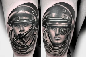 Marine throwing grenade in 1943 tattoo idea