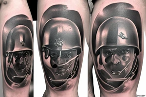 Marine throwing grenade in 1943 tattoo idea