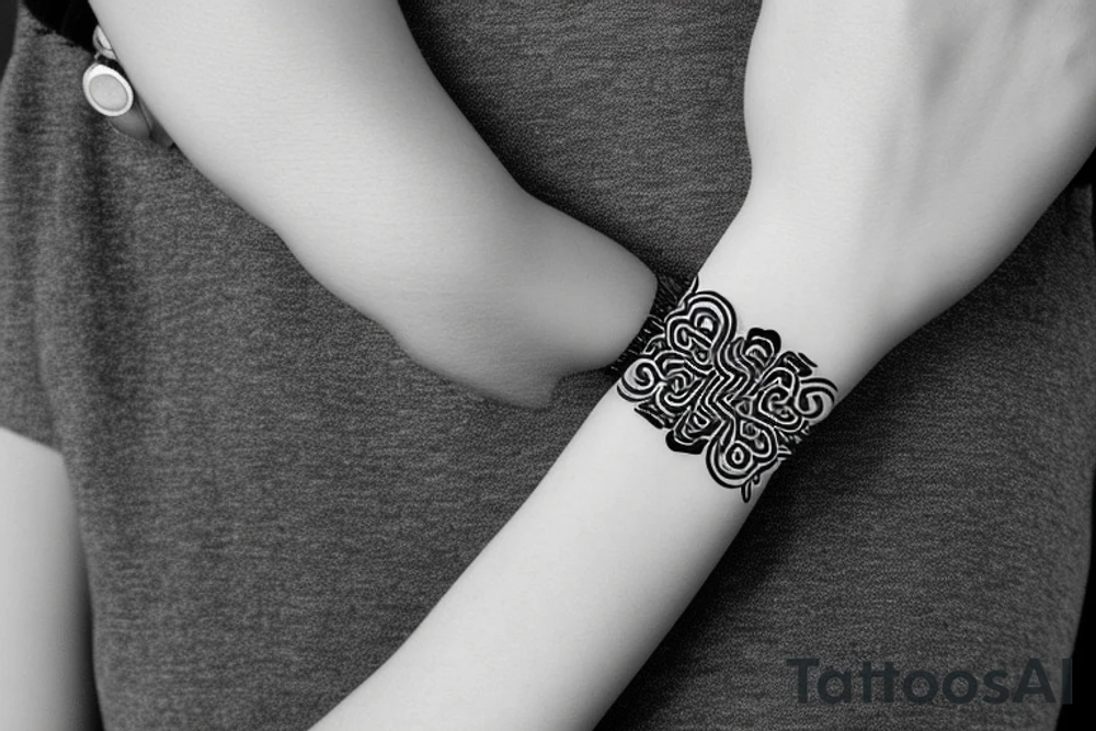 Bracelet with adinkra symlbol owo foro adobe tattoo idea