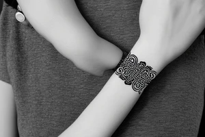 Bracelet with adinkra symlbol owo foro adobe tattoo idea