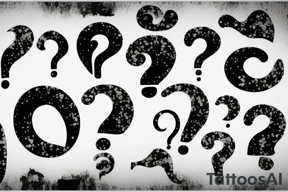 Question mark tattoo idea