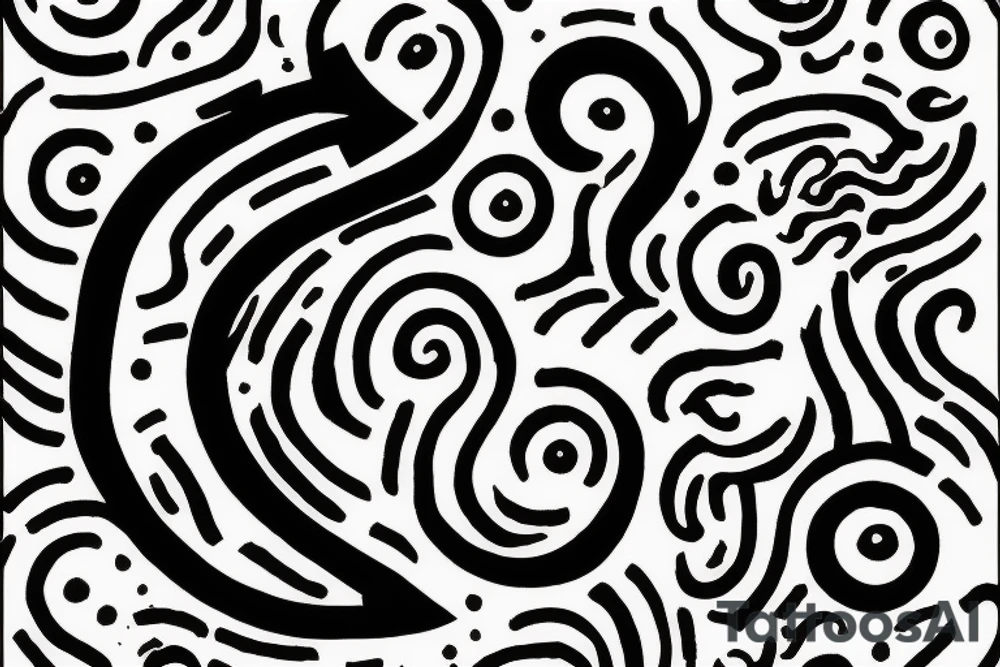 Question mark with lines above tattoo idea