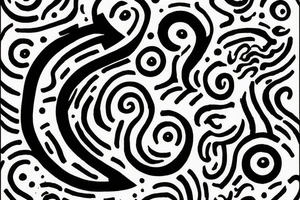 Question mark with lines above tattoo idea