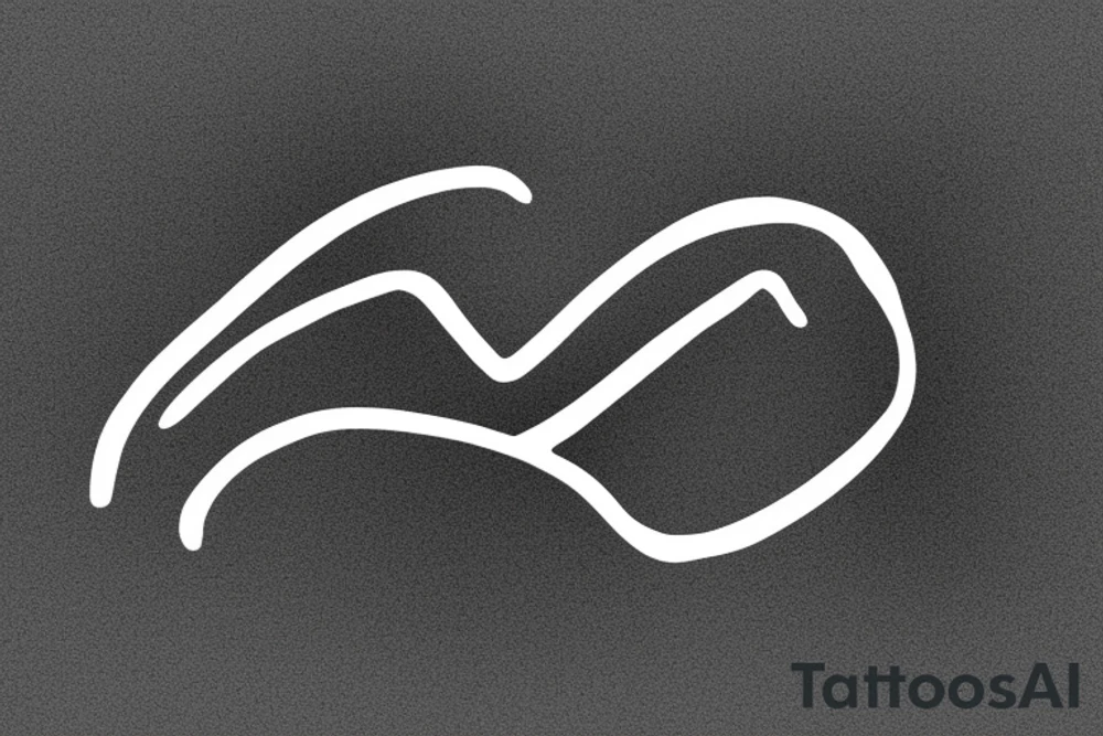 Question mark with lines above tattoo idea