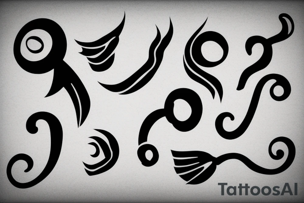 Question mark in wind tattoo idea