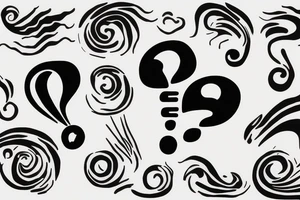 Question mark in wind tattoo idea
