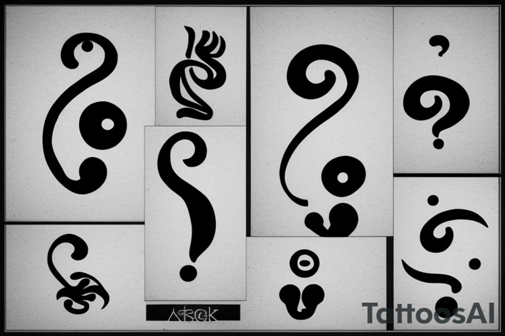 Question mark in in hand tattoo idea