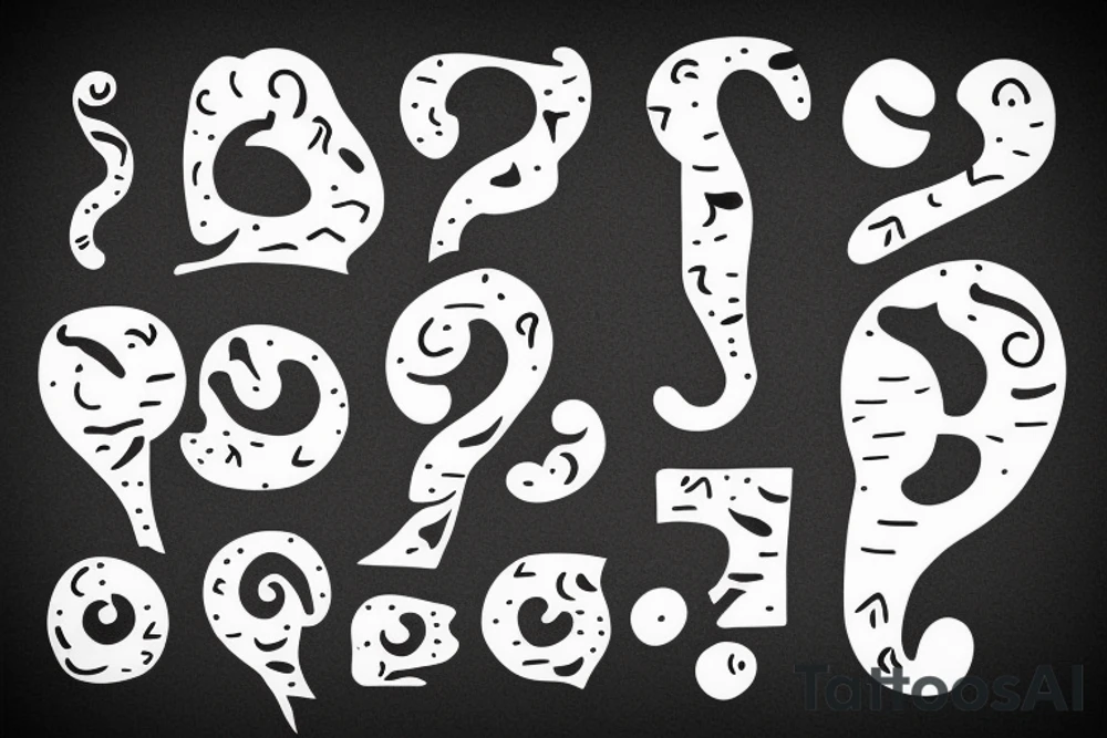 Question mark in in hand tattoo idea