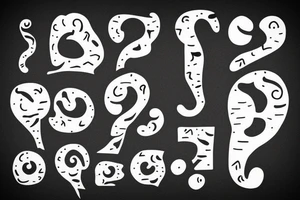 Question mark in in hand tattoo idea