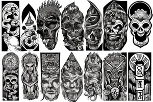 A god made of wood tattoo idea