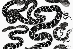 demonic snake tattoo idea