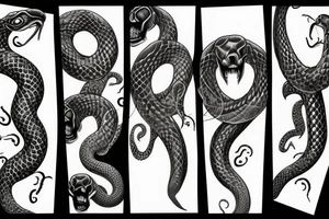 demonic snake tattoo idea