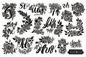 Daughter's name tattoo idea