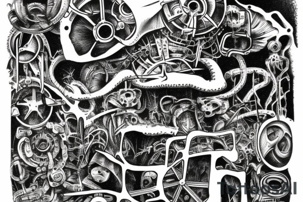 Abstract machine in a dead city tattoo idea