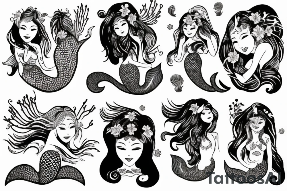 mermaid tattoo idea