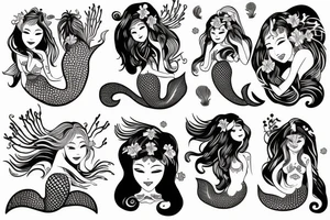 mermaid tattoo idea