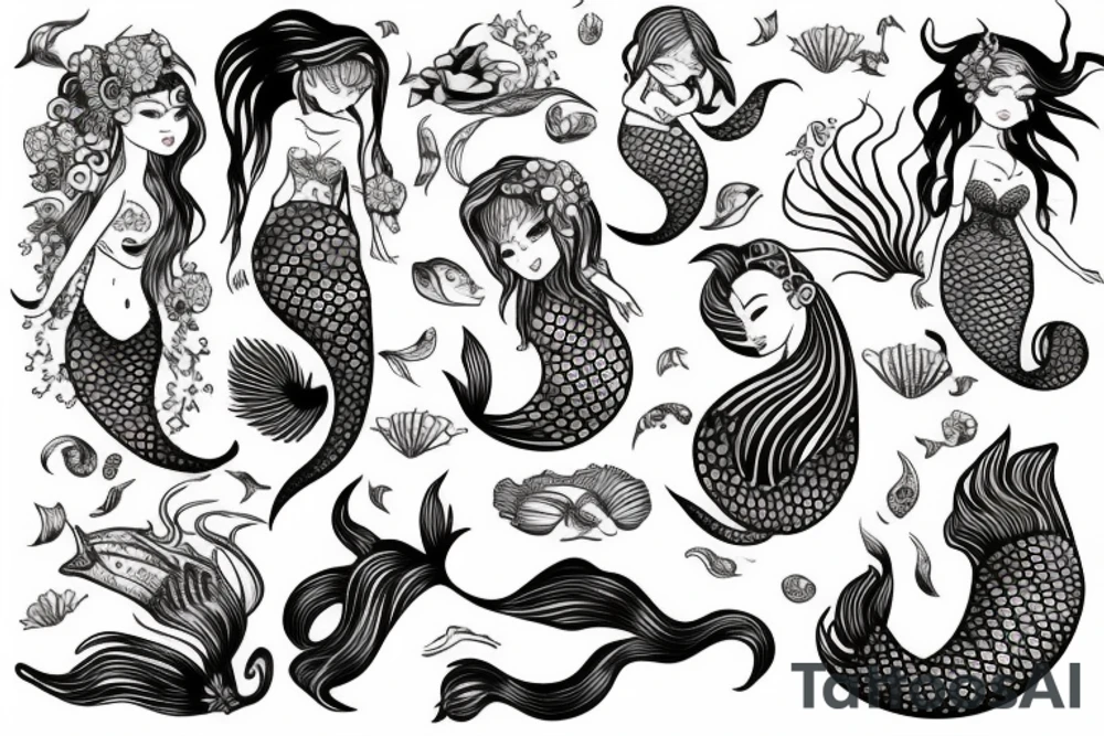 mermaid tattoo idea