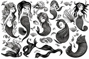 mermaid tattoo idea