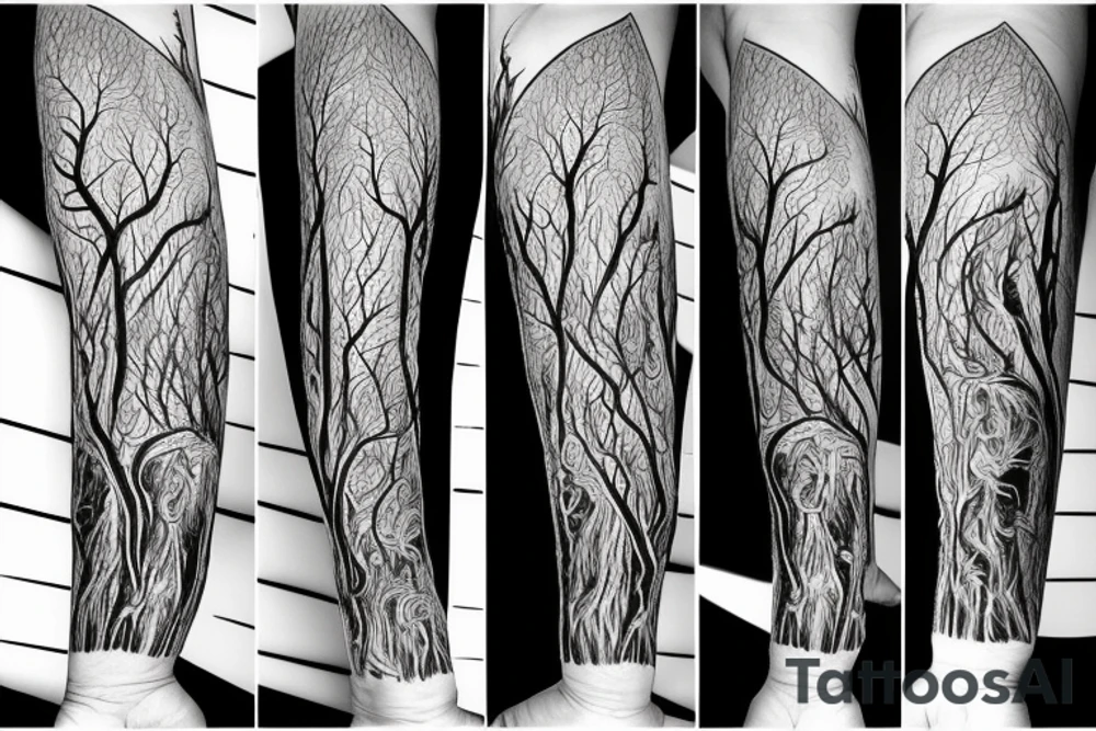 Redwood tree for forearm tattoo idea