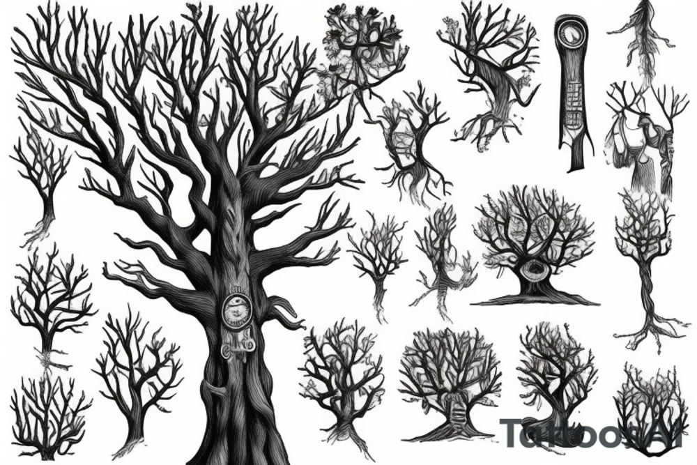 Redwood tree for forearm tattoo idea