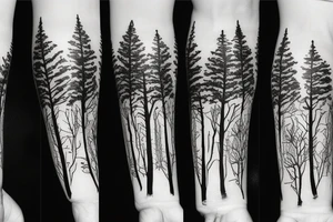 Redwood tree for forearm tattoo idea