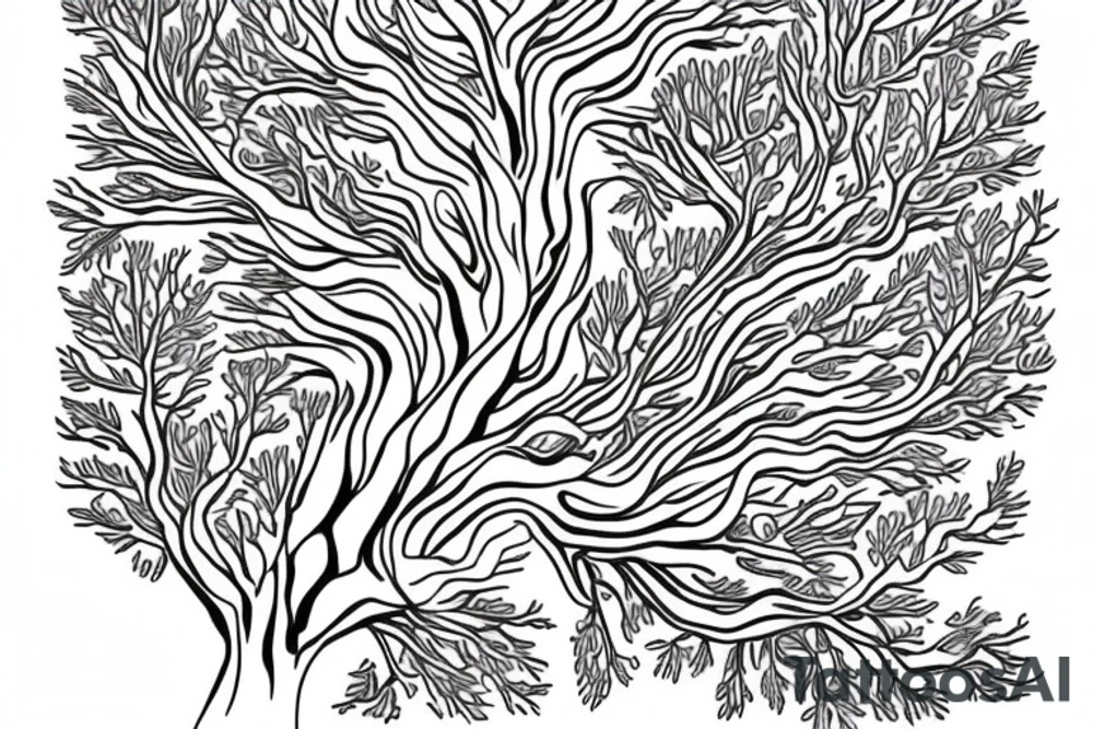 Redwood tree for forearm tattoo idea