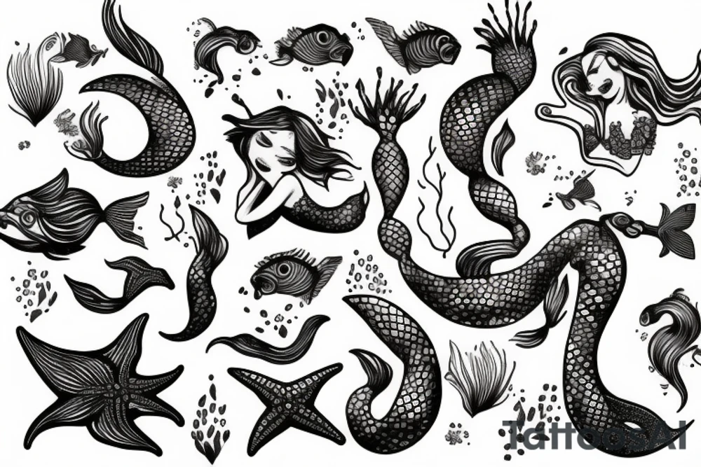 mermaid tattoo idea