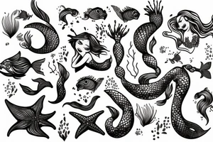 mermaid tattoo idea