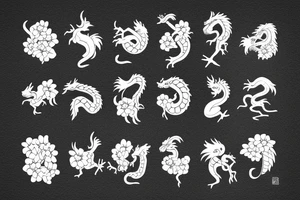 Chinese dragon with cherry blossoms tattoo idea