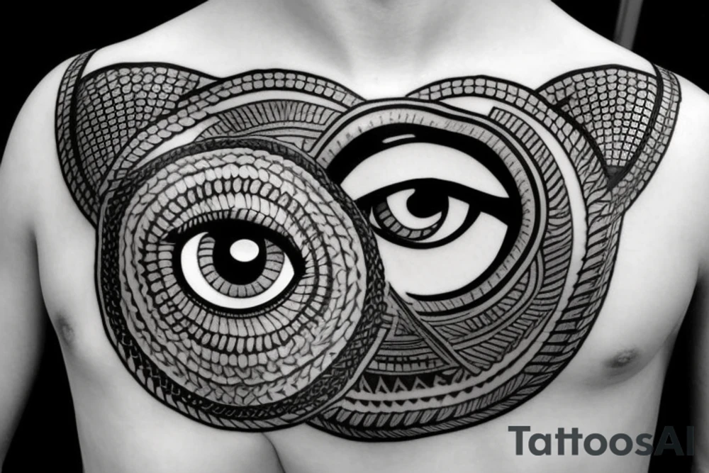 Egypt, eye, chain, evil tattoo idea