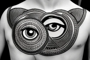 Egypt, eye, chain, evil tattoo idea