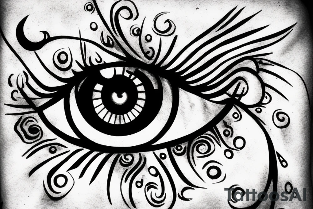 Eye, Greece, chain tattoo idea