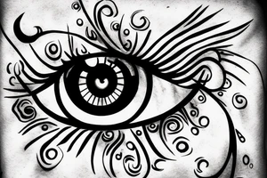 Eye, Greece, chain tattoo idea