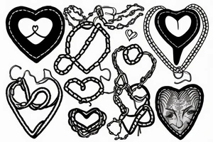 Chains, heart tattoo idea