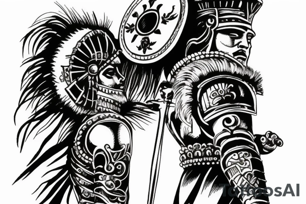 gladiator standing outside colosseum. tattoo idea