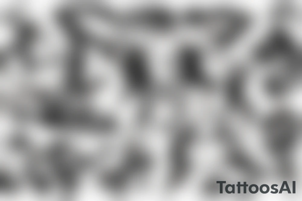 one person dancing tattoo idea