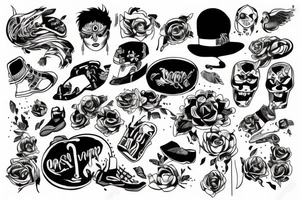 one person dancing tattoo idea