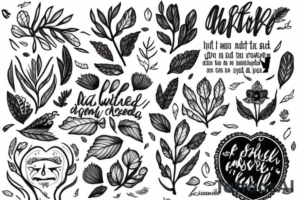 based on the quote "nature held me close and seemed to find no fault with me" tattoo idea
