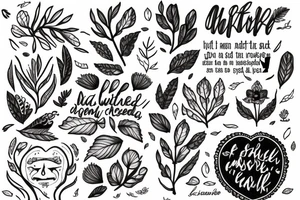 based on the quote "nature held me close and seemed to find no fault with me" tattoo idea