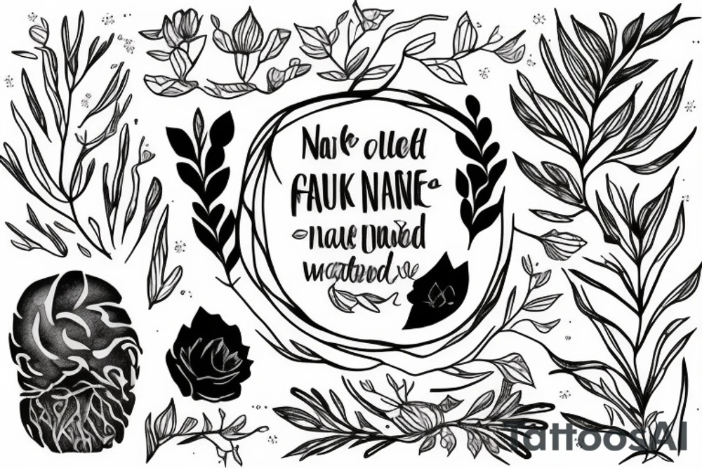 based on the quote "nature held me close and seemed to find no fault with me" tattoo idea