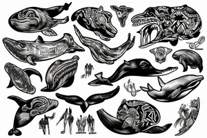 totem, whale, eagle, tattoo idea